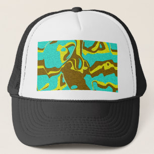 Turquoise Design Trucker Hat