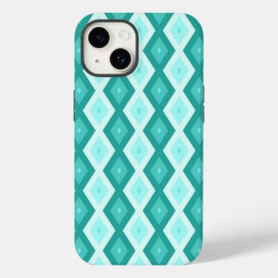 Turquoise diamond pattern Case-Mate iPhone 14 case