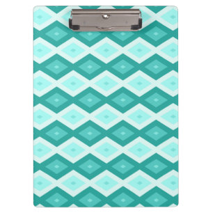 Turquoise diamond pattern clipboard