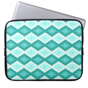 Turquoise diamond pattern laptop sleeve
