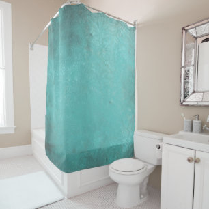 Turquoise d'impression Vintage rustique   Rideau d