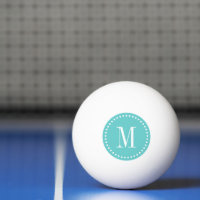 Turquoise Dotted Circle Monogram Personalized