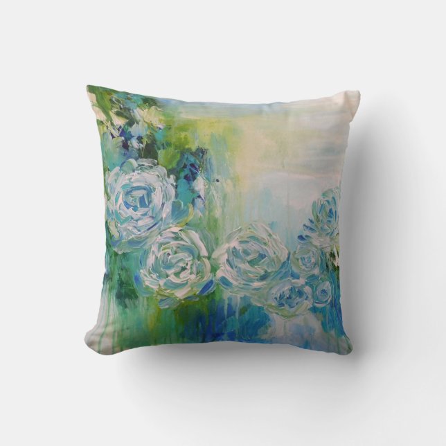 Turquoise Dream Throw Pillow (Front)