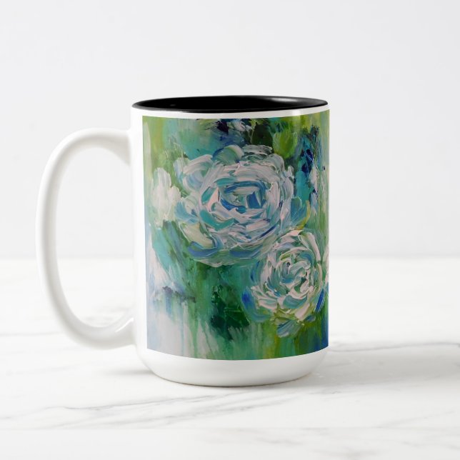 Turquoise Dream Two-Tone Coffee Mug (Left)