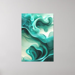 Turquoise Dreamscape - Abstract Canvas Print
