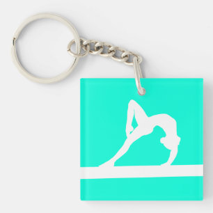 Turquoise du porte - clé w/Name de gymnaste