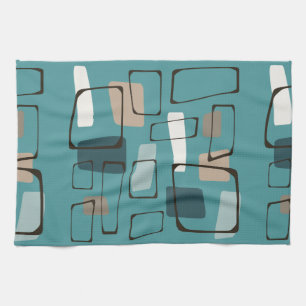 Turquoise Eames Style Art Kitchen Towel