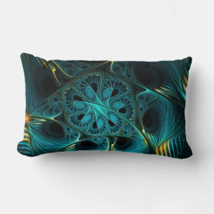 Turquoise Electric Lumbar Pillow