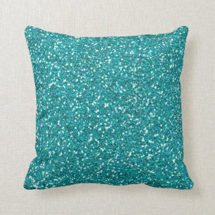 Turquoise Elegant Decor Throw Pillow