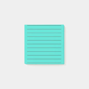Turquoise Elegant Stationery Vibrant  Post-it Notes