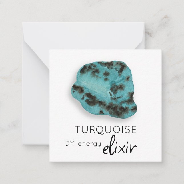 *~* TURQUOISE Elixir cristal AP64 Carte à note pla (Devant)