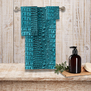 turquoise empreinte d'alligator bleu bleu d'aqua t