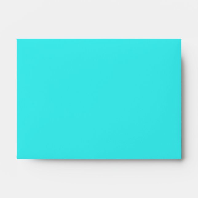 Turquoise Envelope With Damask Inside (Front)