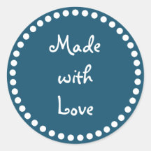 Turquoise et blanc fait avec autocollant d'amour