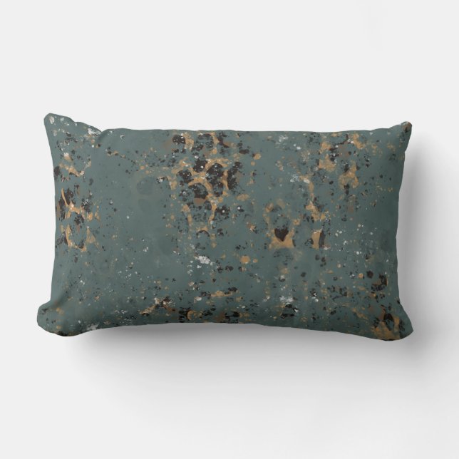Turquoise et Cheetah Coussin d'impression (Recto)