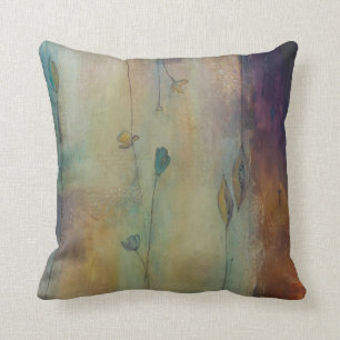 Turquoise et coussin jaune de fleur