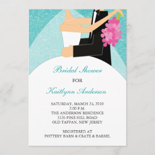 Turquoise et invitation blanche de Fête de la