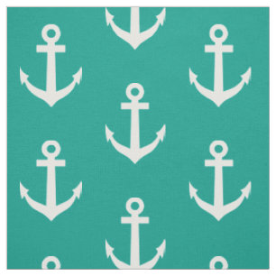 Turquoise et tissu de textile nautique blanc