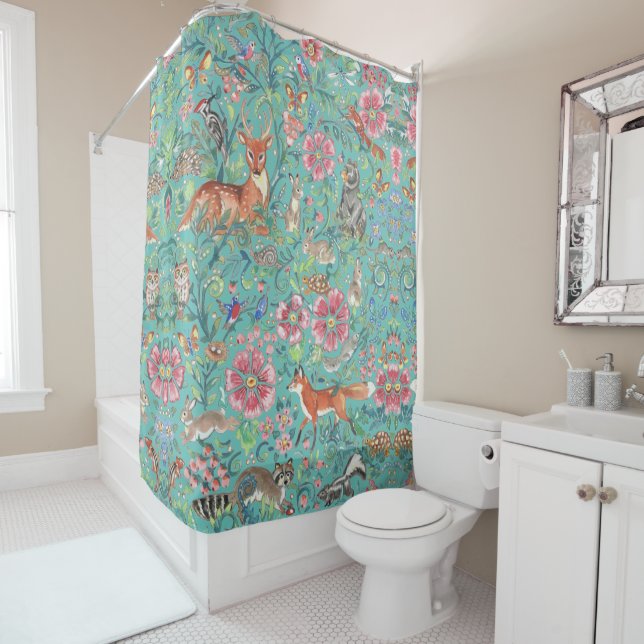 Turquoise Fantasy Forest Woodland Animal Pretty (In Situ)