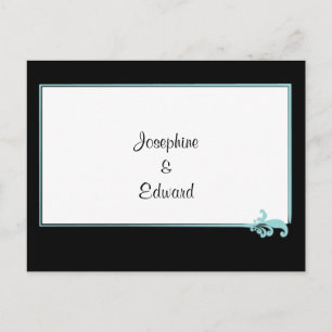 Turquoise Fleur de lis Postcard
