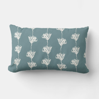 Turquoise Floral Coussin de chambre