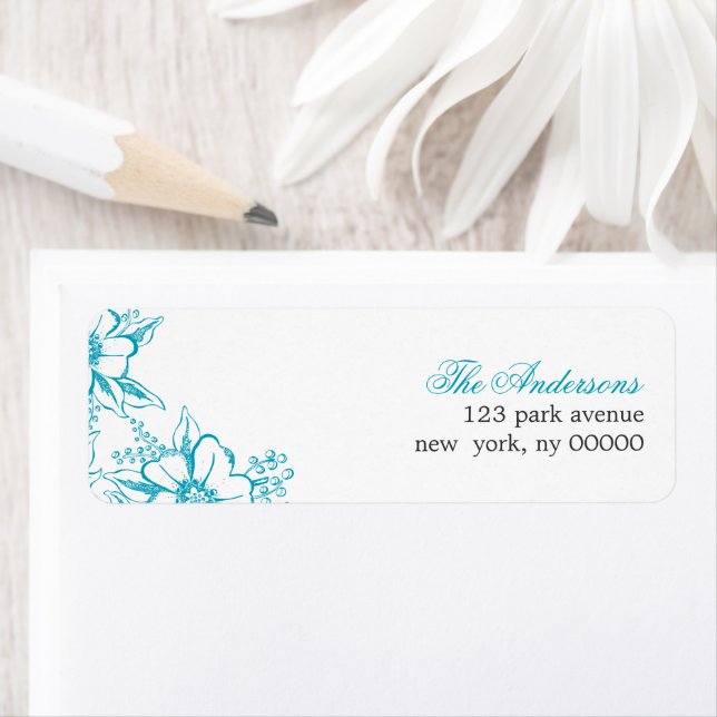 Turquoise Floral Letterpress Style Wedding (Insitu)