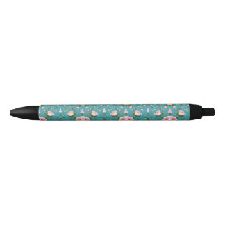 Turquoise Floral Pen – Elegant for School & Office