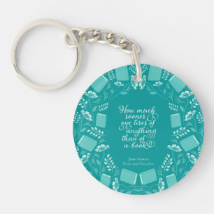 Turquoise Floral Pride & Prejudice Bookish Citatio