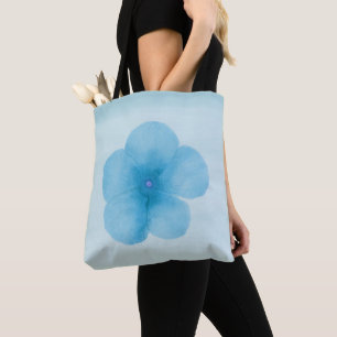Turquoise Flower Tote Bag