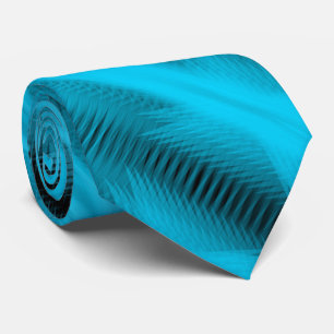 Turquoise Futuristic Abstract Diagonal Pattern Art Tie
