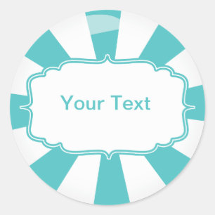 Turquoise Géant sucré sucré étiquette buffet