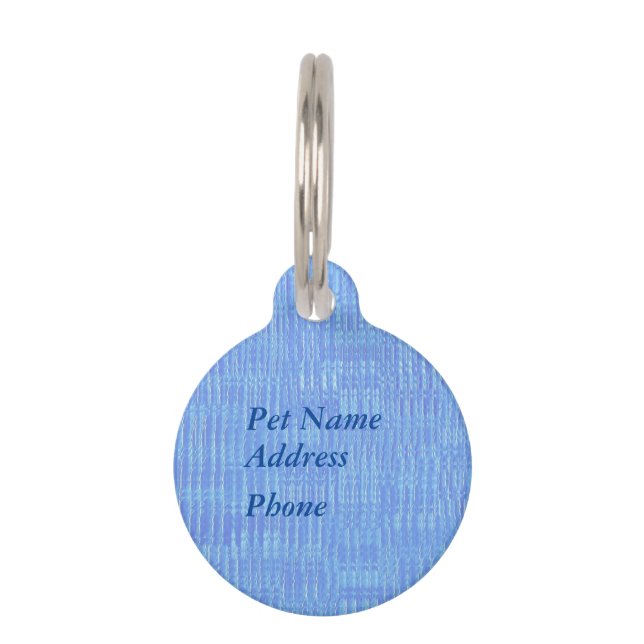 Turquoise Gems Pet Tag (Back)