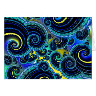 Turquoise géniale et motif jaune de remous