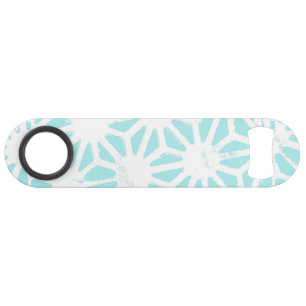 Turquoise geometric pattern bar key