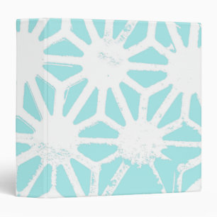 Turquoise geometric pattern binder