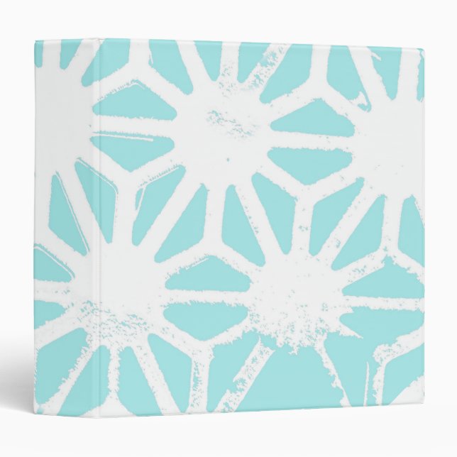 Turquoise geometric pattern binder (Front/Spine)