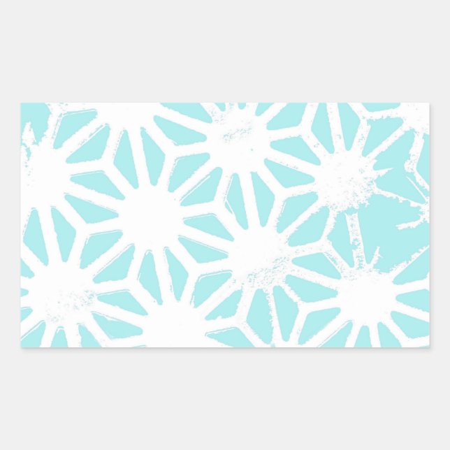 Turquoise geometric pattern sticker (Front)