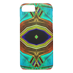 Turquoise Geometrical Design Shapes iPhone 8/7 Case