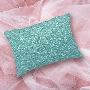 Turquoise Glass Decorative Pillow