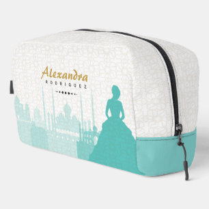 Turquoise & Gold Arabian Quinceañera Dopp Kit
