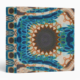 Turquoise Gold Sun Southwestern Art Binder