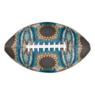 Turquoise Gold Sun Southwestern Art Football