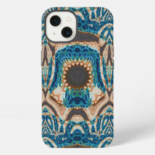 Turquoise Gold Sun Southwestern Art iPhone 13 Case