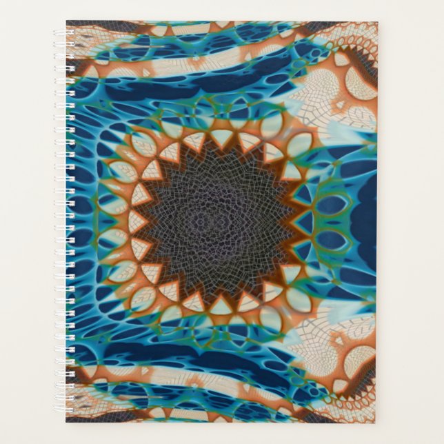 Turquoise Gold Sun Southwestern Art Planner (Front)