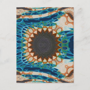 Turquoise Gold Sun Southwestern Art Postcard