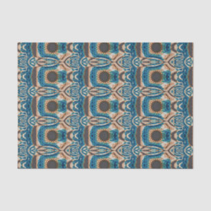 Turquoise Gold Sun Southwestern Art Tissue Paper