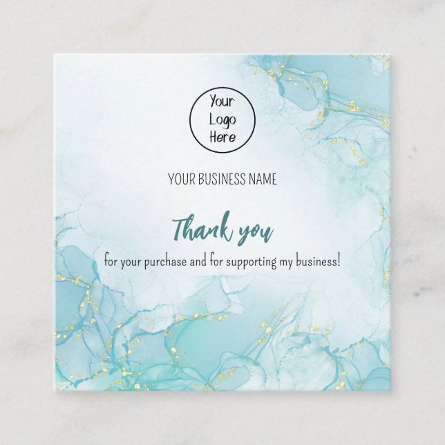 Turquoise gradient brillant taux carte de visite m (Devant)