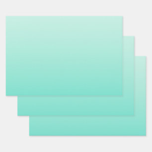 Turquoise Gradient Wrapping Paper Sheet