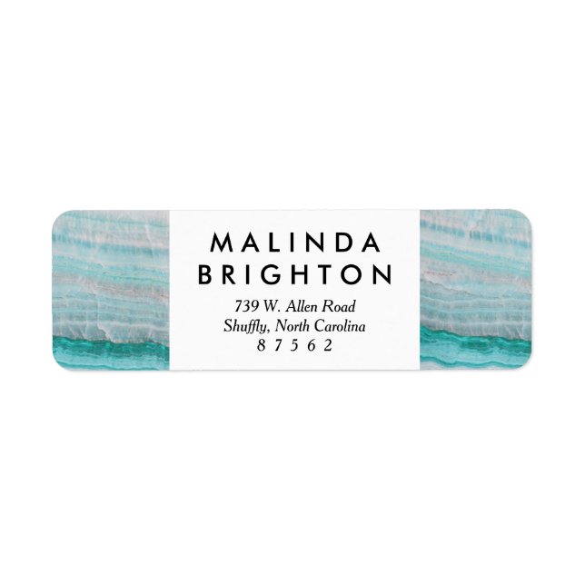 Turquoise Granite Stone Layered Wave Print (Front)