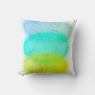 Turquoise Green Abstract Art Cushion Throw Pillow